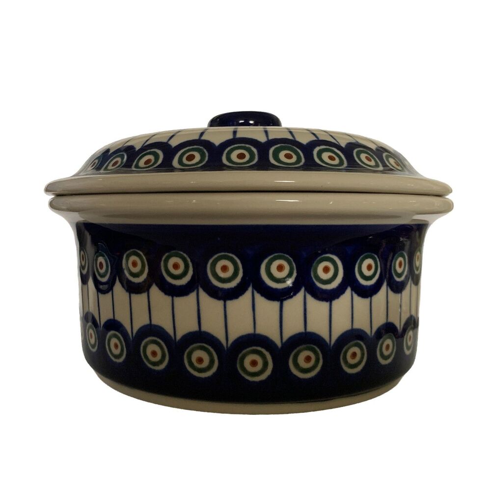 Zaklady Boleslawiec Polish Pottery Covered Baker Casserole Dish Lid 05